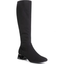 Kozaki SAGAN - 3925/1 Czarna Lycra. Czarne kozaki damskie Sagan, z lycry, bez obcasa, bez zapięcia. Za 299,00 zł.