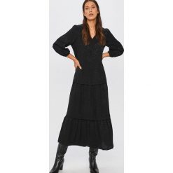 Answear Lab - Sukienka. Czarne sukienki damskie Answear Lab, na co dzień, s, bez wzorów, z wiskozy, casualowe, bez kołnierzyka, bez rękawów, maxi, rozkloszowane. Za 189,90 zł.