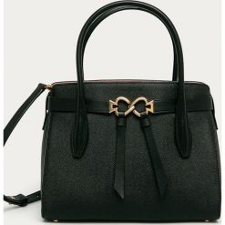 Kate Spade - Torebka skórzana. Czarne torby damskie na zakupy Kate Spade, w paski, ze skóry, na ramię, z aplikacjami. Za 1729,00 zł.