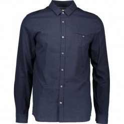 Koszula - Slim fit - w kolorze granatowym. Niebieskie koszule męskie na spinki Mustang, m, w paski, z bawełny, z klasycznym kołnierzykiem. W wyprzedaży za 99,95 zł.