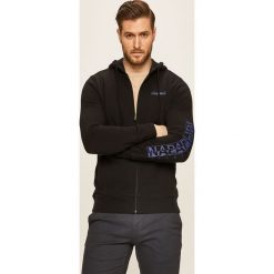 Napapijri - Bluza. Czarne bluzy męskie Napapijri, xl, z nadrukiem, z elastanu, z kapturem, bez rękawów, z kapturem. Za 559,90 zł.