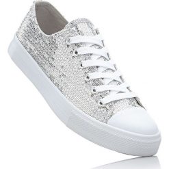 Sneakersy bonprix srebrny. Szare buty sportowe damskie marki bonprix, z aplikacjami, sportowe. Za 79,99 zł.