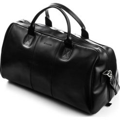 GERONE Grafitowa męska torba ze skóry Podróżna smooth leather. Szare torby męskie skórzane Brødrene, bez wzorów, ze skóry, eleganckie, na ramię, duże. W wyprzedaży za 699,00 zł.