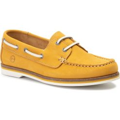 Mokasyny TAMARIS - 1-23616-22 Sun Nubuc 604. Żółte mokasyny damskie Tamaris, bez wzorów, ze skóry, bez obcasa, na obcasie, bez zapięcia. Za 249,00 zł.