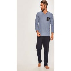 Tom Tailor Denim - Piżama. Zielone piżamy męskie TOM TAILOR DENIM, s, bez wzorów, z bawełny, bez rękawów. W wyprzedaży za 129,90 zł.