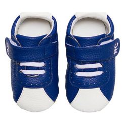 Buciki niemowlęce: Skórzane buty niemowlęce „Nordic Bear” w kolorze granatowo-białym