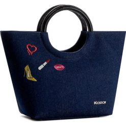 Torebka KAZAR - Sabrina 29489-27-19 Granatowy. Niebieskie torebki klasyczne damskie marki Kazar, z aplikacjami, z jeansu, z haftem. W wyprzedaży za 419,00 zł.