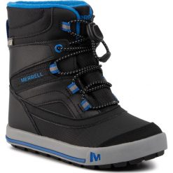 Śniegowce MERRELL - Snow Bank 2.0 Wtrprf Bk MK262105 Black. Czarne śniegowce chłopięce Merrell, bez zapięcia. W wyprzedaży za 209,00 zł.