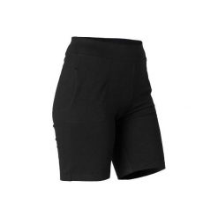 Spodenki Regular Gym & Pilates FIT+500 damskie. Czarne szorty damskie DOMYOS, xs, bez wzorów, z elastanu. Za 24,99 zł.