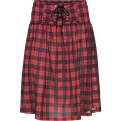Spódnica w kratę bonprix czerwono-czarny w kratę. Czerwone spódniczki bonprix. Za 44,99 zł.