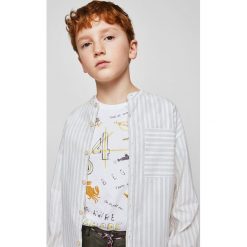 Mango Kids - Koszula dziecięca Fred 110-164 cm. Szare koszule męskie marki Mango Kids, z bawełny, z długim rękawem. W wyprzedaży za 49,90 zł.