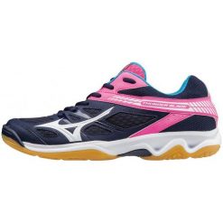 Mizuno Buty Halowe Thunder Blade (W) Peacoat/Wht/Pinkglo 38.5/5.5. Szare buty damskie do fitnessu marki Mizuno, mizuno wave. W wyprzedaży za 249,00 zł.