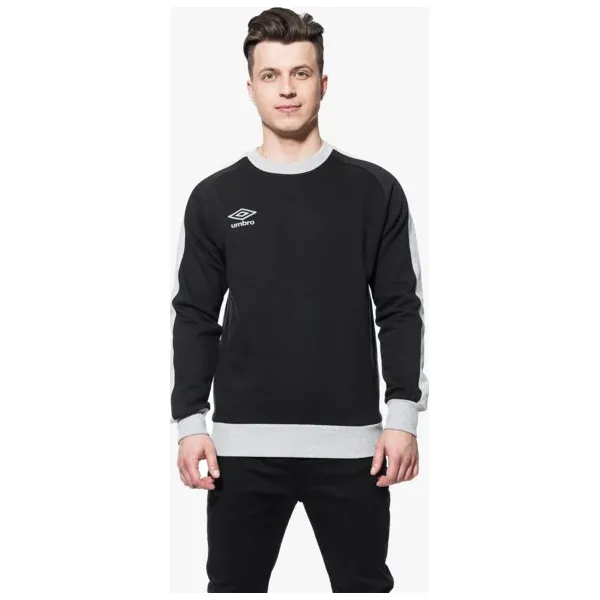 Umbro Bluza Contrast Panel Crew , czarny, rozmiar L. Czarne bluzy męskie Umbro, m, bez wzorów, z bawełny, klasyczne, z klasycznym kołnierzykiem, bez rękawów, bez kaptura. W wyprzedaży za 63,99 zł.