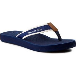 Japonki MARC O'POLO - 703 14031001 611 Dark Blue 880. Niebieskie klapki damskie marki Marc O'Polo, bez wzorów, ze skóry, bez obcasa. Za 129,00 zł.