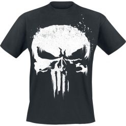 The Punisher Sprayed Skull Logo T-Shirt czarny. Czarne t-shirty męskie marki The Punisher, s, z nadrukiem, z okrągłym kołnierzem. Za 89,90 zł.