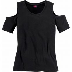 Buffalo Girl Koszulka czarny. Czarne t-shirty dziewczęce Buffalo Girl, w jednolite wzory, z dżerseju, z okrągłym kołnierzem. Za 71,40 zł.