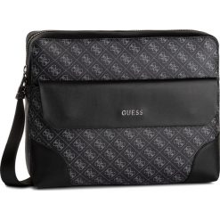 Torba na laptopa GUESS - HM6772 POL94 BLA. Czarne torby męskie skórzane Guess, z aplikacjami, ze skóry ekologicznej. Za 629,00 zł.