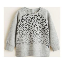 Mango Kids - Bluza dziecięca Animal 80-104 cm. Szare bluzy chłopięce marki Mango Kids, z nadrukiem, z bawełny, bez rękawów, bez kaptura. W wyprzedaży za 49,90 zł.