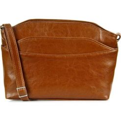 Torebka skórzana damska listonoszka DAN-A T11 camel - ciemny camel. Brązowe listonoszki damskie ze skóry, retro, małe. Za 179,99 zł.
