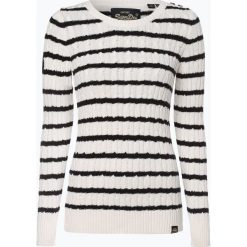 Superdry - Sweter damski, beżowy. Brązowe swetry damskie Superdry, m, w paski, bez rękawów, bez kaptura. Za 299,95 zł.