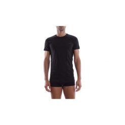 T-shirty z krótkim rękawem Diesel 00SPDG 0AALW C 3 PACK. Czarne t-shirty męskie Diesel, s, bez wzorów, bez kołnierzyka, krótkie. Za 165,12 zł.