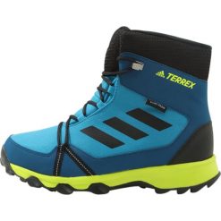 Adidas Performance TERREX SNOW Śniegowce black/blue night. Niebieskie kozaki dziewczęce adidas Performance, z gumy. W wyprzedaży za 189,50 zł.