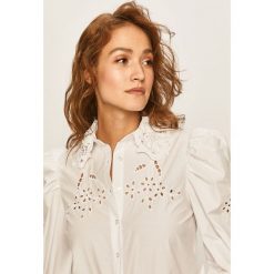 Answear - Koszula. Białe bluzki damskie ANSWEAR, na co dzień, s, bez wzorów, z bawełny, eleganckie, z klasycznym kołnierzykiem, z długim rękawem. W wyprzedaży za 89,90 zł.