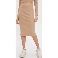 Spódnica midi - Beżowy. Brązowe spódniczki damskie House, xl, bez wzorów, midi. Za 59,99 zł.