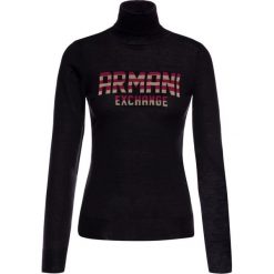 Golf Armani Exchange 6GYM1C YMA3Z 1593. Niebieskie swetry damskie Armani Exchange, xs, bez wzorów, z wełny, bez rękawów, bez kaptura. W wyprzedaży za 329,00 zł.