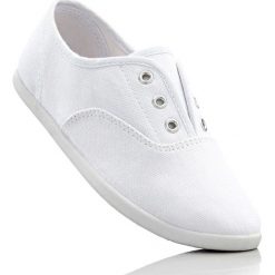 Tenisówki wsuwane bonprix biały. Białe buty sportowe damskie marki bonprix. Za 44,99 zł.