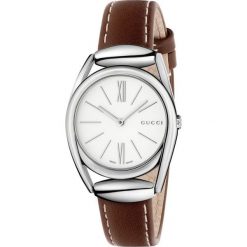 PROMOCJA ZEGAREK GUCCI HORSEBIT YA140502. Białe zegarki damskie marki GUCCI, ze stali. W wyprzedaży za 2150,00 zł.