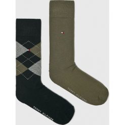 Tommy Hilfiger - Skarpety (2-pack). Zielone skarpetki męskie marki TOMMY HILFIGER, z elastanu. Za 54,90 zł.
