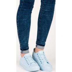 Trampki damskie slip on: BŁĘKITNE TRAMPKI Seastar