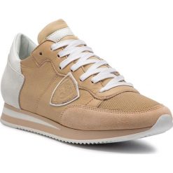 Sneakersy PHILIPPE MODEL - Tropez TRLD WZ74 Mondial Veau Beige. Brązowe półbuty damskie Philippe Model, ze skóry. W wyprzedaży za 669,00 zł.