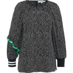 Bluzki damskie: Tibi MARTINE RUFFLE TOP Bluzka black multi