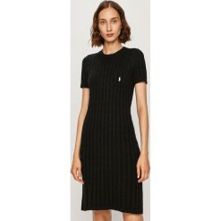 Polo Ralph Lauren - Sukienka. Czarne sukienki damskie Polo Ralph Lauren, na co dzień, s, bez wzorów, z bawełny, casualowe, z okrągłym kołnierzem, z krótkim rękawem, krótkie, mini, proste. W wyprzedaży za 769,90 zł.