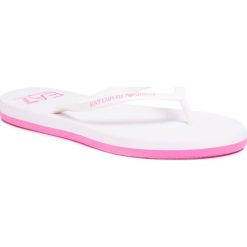 Japonki EA7 EMPORIO ARMANI - XFQ001 XK085 D908 White/Fuxia. Białe klapki damskie EA7 Emporio Armani, bez wzorów, z tworzywa sztucznego, bez obcasa. Za 249,00 zł.