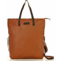 MARCO MAZZINI Torebka shopper old skóra naturalna camel. Brązowe torby damskie na zakupy marki MAZZINI, w geometryczne wzory, ze skóry, duże. Za 229,00 zł.