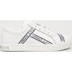 Versace Jeans - Buty. Białe buty sportowe damskie Versace Jeans, bez wzorów, z jeansu, sportowe. W wyprzedaży za 479,90 zł.