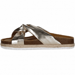 PAEZ klapki damskie Sandal Knot 38 złote. Żółte klapki damskie Paez, w paski, z bawełny, bez obcasa. Za 269,00 zł.