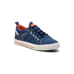 SPRANDI BP40-8906Z. Niebieskie trampki chłopięce Sprandi, bez wzorów, ze skóry ekologicznej, bez zapięcia. Za 59,99 zł.