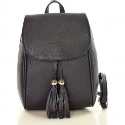 VERONICA MARCO MAZZINI Plecak skórzany italian backpack - granatowy. Niebieskie plecaki damskie marki MAZZINI, bez wzorów, ze skóry, eleganckie, bez dodatków. Za 259,00 zł.