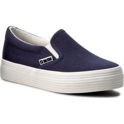 Tenisówki BIG STAR - W274A600 Canvas Navy. Niebieskie półbuty damskie marki BIG STAR, bez wzorów, z gumy, bez zapięcia. Za 99,00 zł.