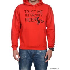 Bejsbolówki męskie: Bluza męska z kapturem kangur Trust Me red