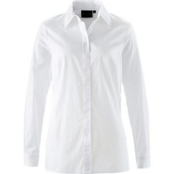 Długa bluzka ze stretchem bonprix biały. Białe bluzki longsleeves bonprix. Za 74,99 zł.