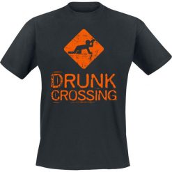 T-shirty męskie: Drunk Crossing T-Shirt czarny