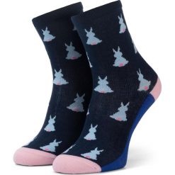 Skarpety Wysokie Damskie FREAK FEET - LDZAJ-NV Granatowy Kolorowy. Niebieskie skarpetki damskie Freak Feet, bez wzorów, z elastanu. Za 19,99 zł.