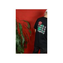 HATE U TEE. Czarne t-shirty damskie marki MAJORS, s, z nadrukiem, bez kołnierzyka. Za 120,00 zł.