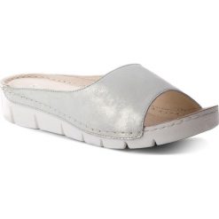 Klapki SERGIO BARDI - Casciana SS127335318GM 138. Szare klapki damskie marki Sergio Bardi, bez wzorów, ze skóry, bez obcasa. W wyprzedaży za 149,00 zł.