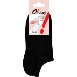 Skarpetki damskie: JJW O!skary damskie stopki NON-SLIP czarne r. 36-38